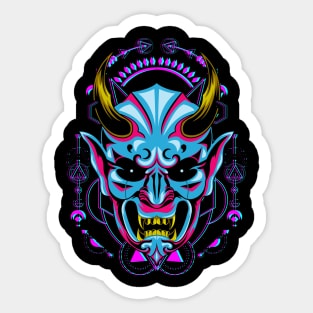 oni devil mask Sticker